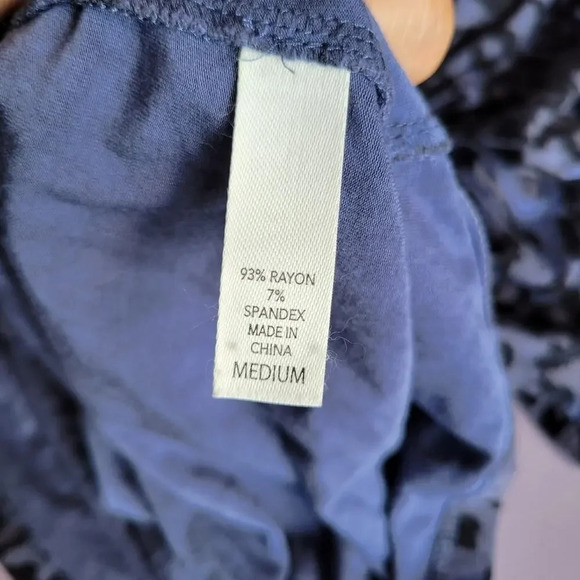 Soma Purple‎ Cheetah Print Babydoll Tunic Top Women's M Mobwife Loungewear Y2K - Picture 13 of 15